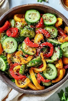 Viral TikTok Cucumber & Bell Pepper Salad