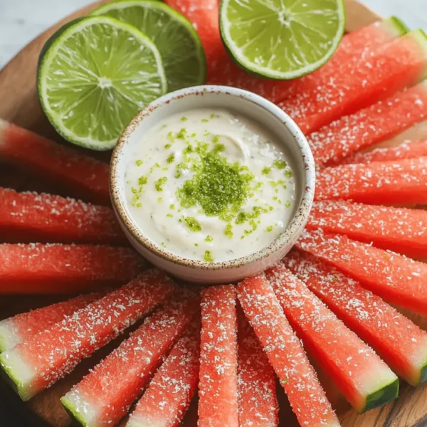 Watermelon Fries with Coconut Lime Dip | Healthy Summer Snack!