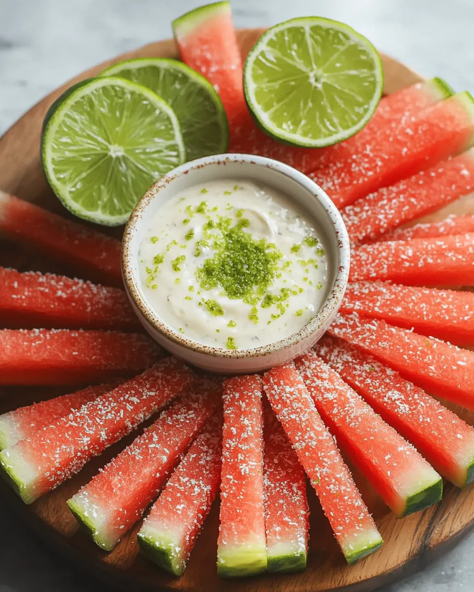 Watermelon Fries with Coconut Lime Dip | Healthy Summer Snack!