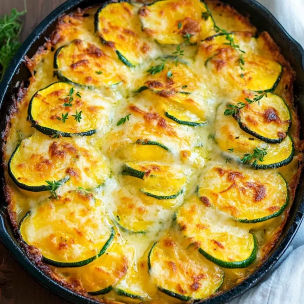 Zucchini and Yellow Squash Au Gratin
