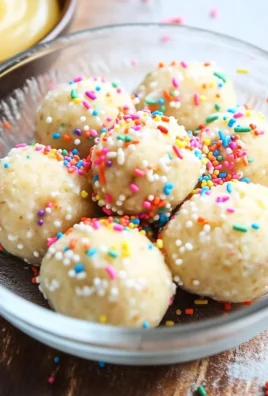 Applesauce Birthday Cake Protein Balls