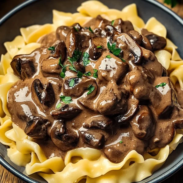 Beef Stroganoff with Egg Noodles