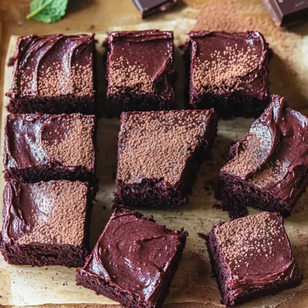 Beetroot Brownies with a Chocolate Avocado Frosting