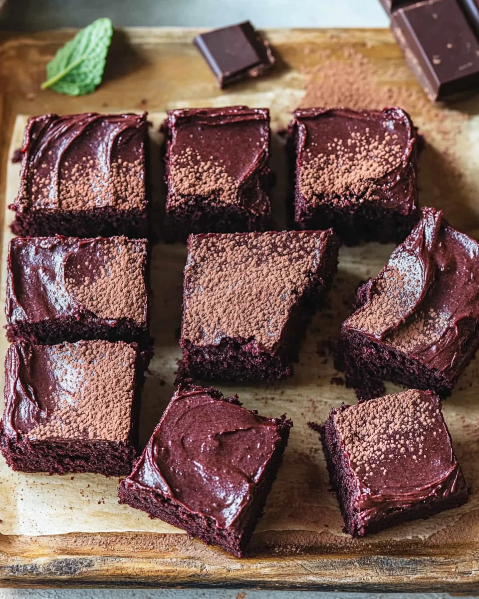 Beetroot Brownies with a Chocolate Avocado Frosting