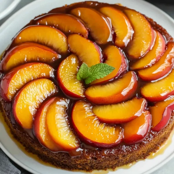 Bourbon Peach Upside-Down Cake