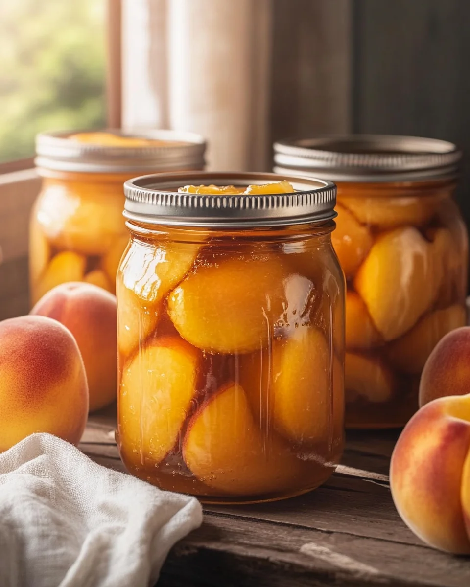 Canning Peaches in Light Syrup