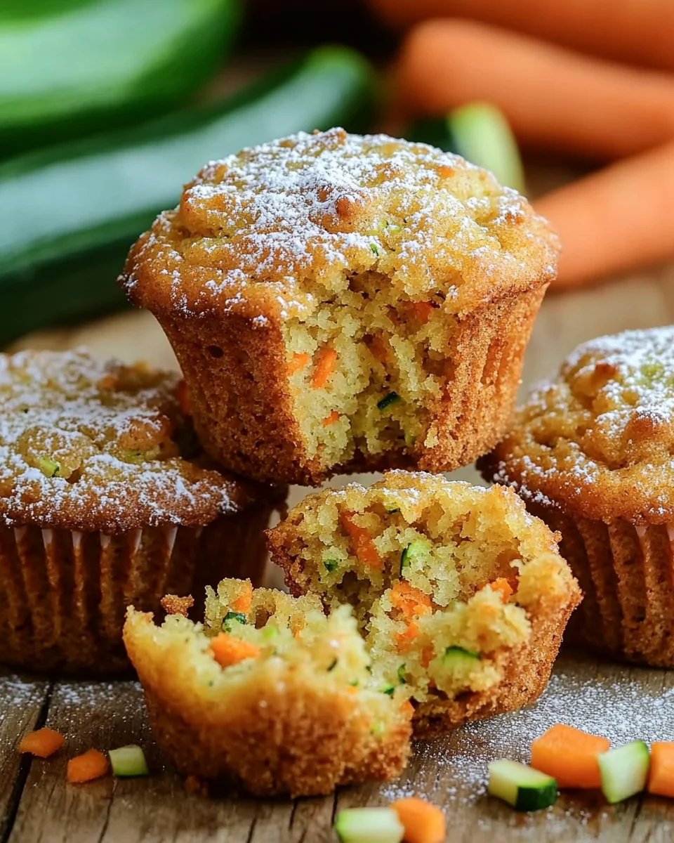 Carrot Cake Zucchini Muffins