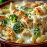 Chicken and Broccoli Alfredo Bake