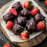 Chocolate Strawberry Frozen Yogurt Bites