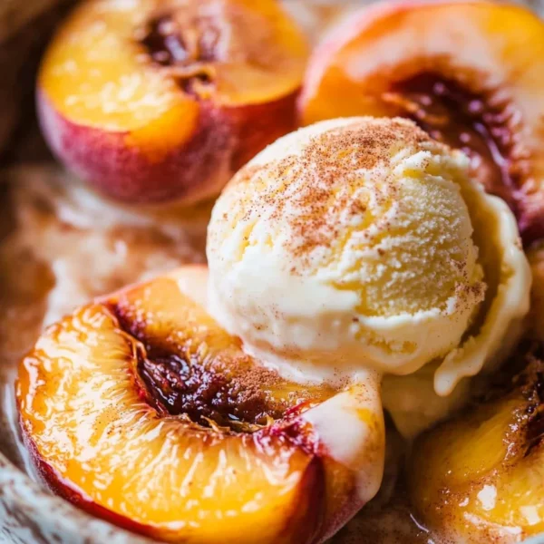 Cinnamon Sugar Baked Peaches
