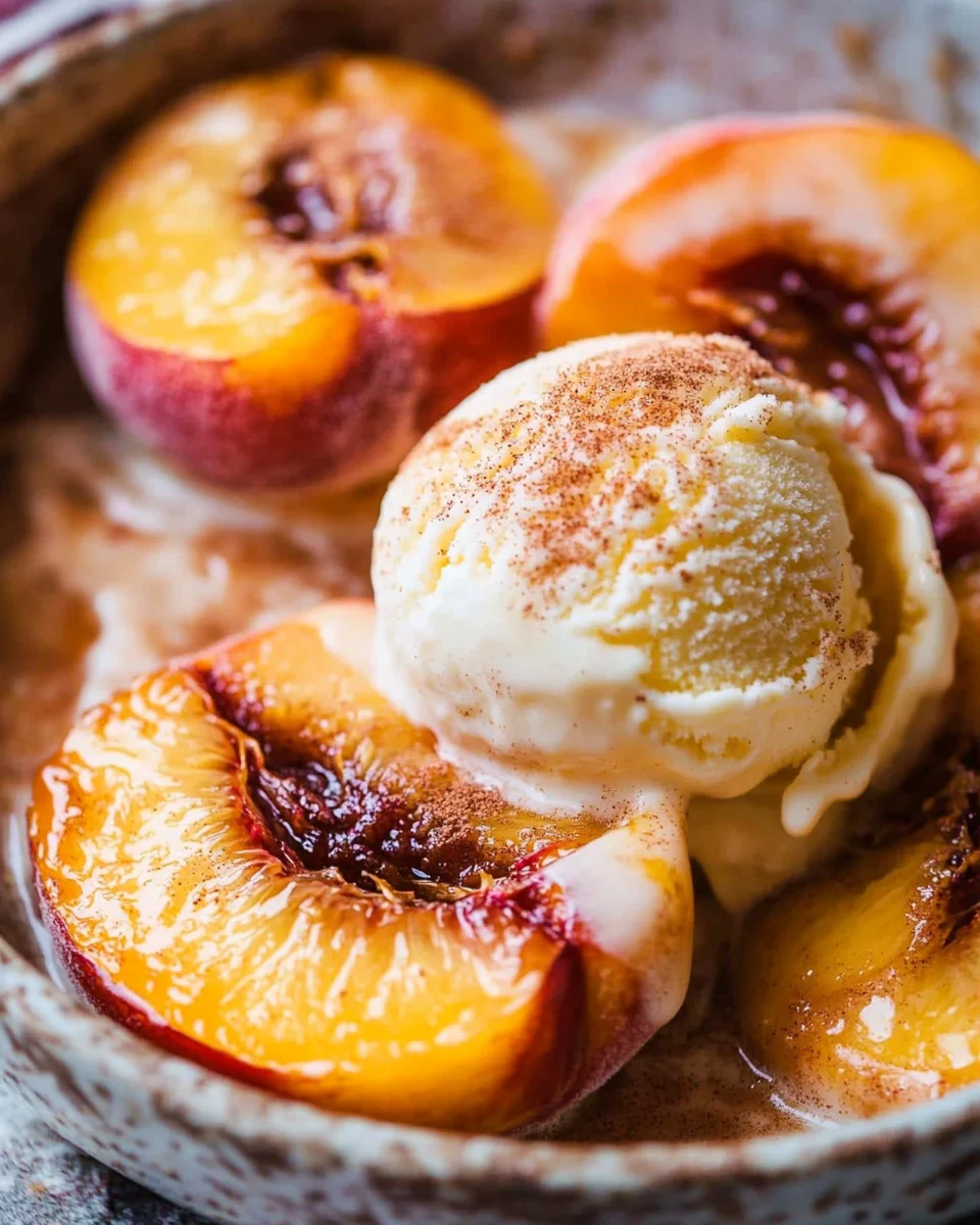 Cinnamon Sugar Baked Peaches