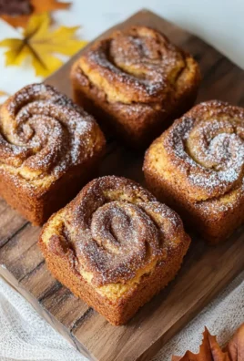 Cinnamon Swirl Pumpkin Bread Mini Loaves