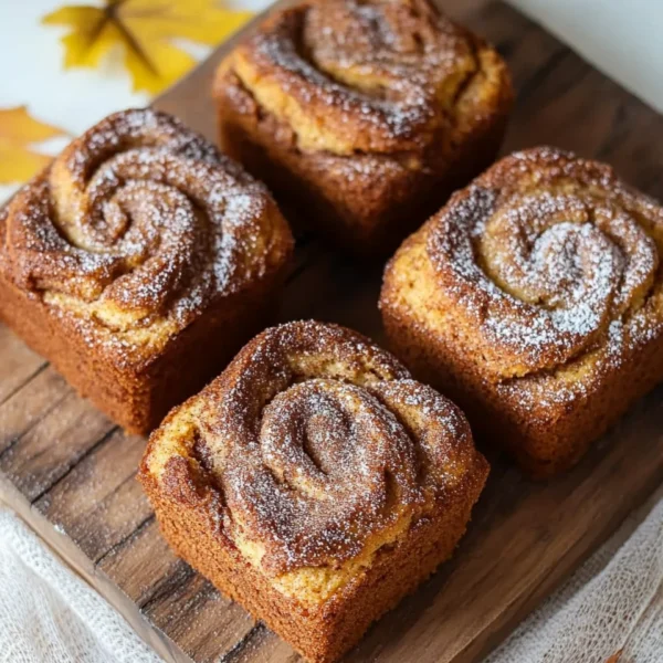 Cinnamon Swirl Pumpkin Bread Mini Loaves
