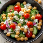 Cottage Cheese and Chickpeas Salad