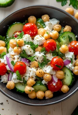 Cottage Cheese and Chickpeas Salad