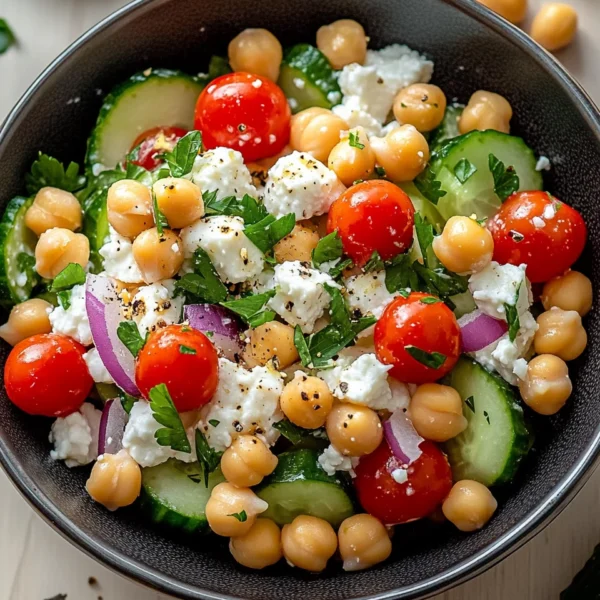 Cottage Cheese and Chickpeas Salad
