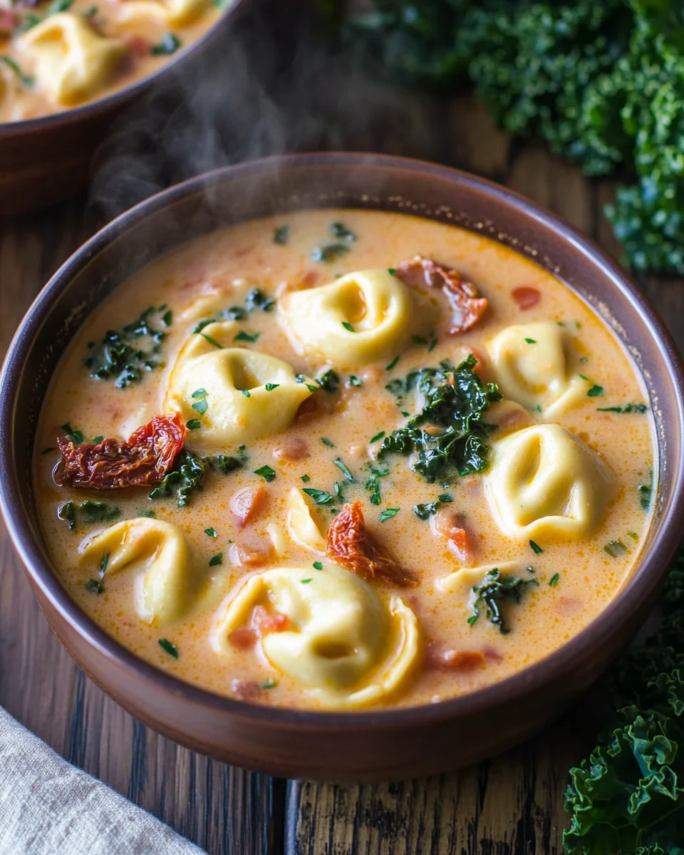 Creamy Tuscan Tortellini Soup