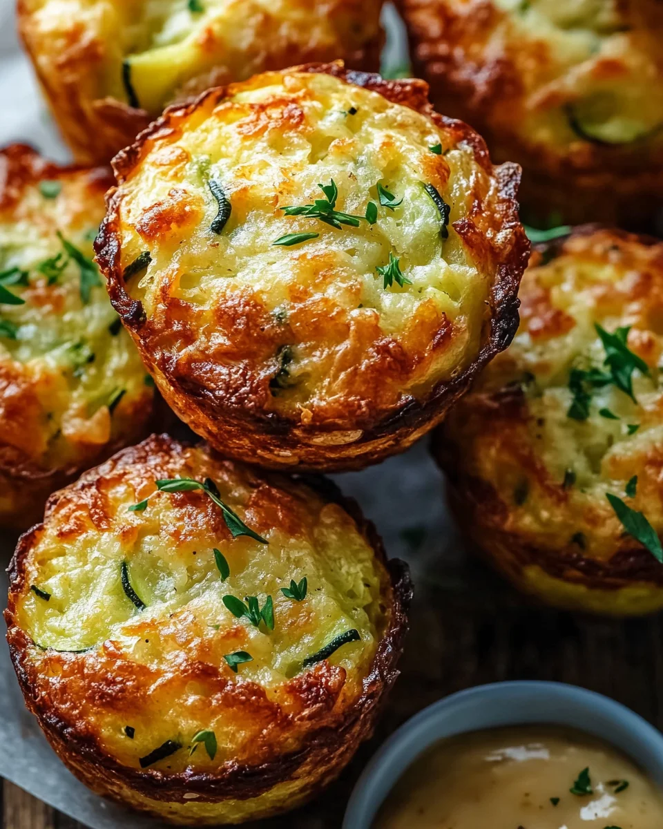 Crispy Parmesan Zucchini Potato Muffins