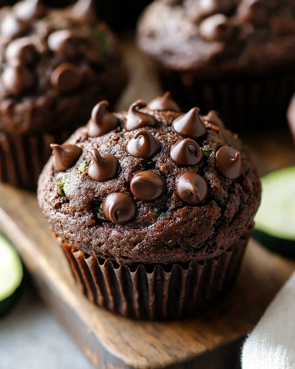 Double Chocolate Zucchini Muffins