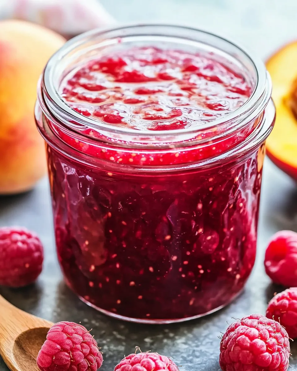 Easy Raspberry Peach Jam