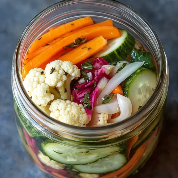 Easy Refrigerator Pickled Vegetables Recipe - Quick & Tangy!