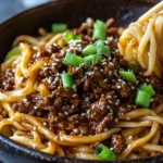 Ground Beef Mongolian Noodles