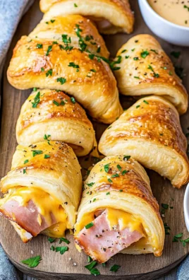 Ham & Cheddar Crescent Roll-Ups