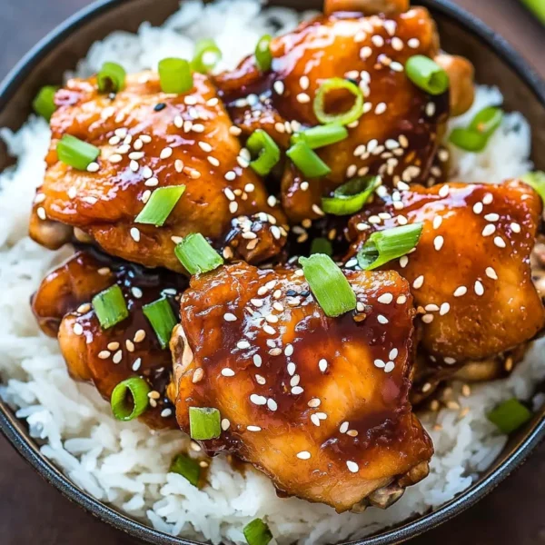 Honey Garlic Slow Cooker Chicken Thighs