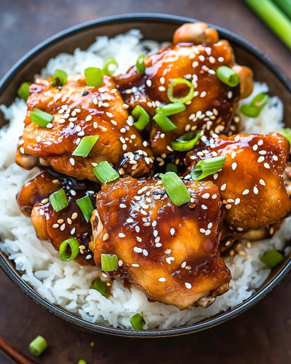 Honey Garlic Slow Cooker Chicken Thighs