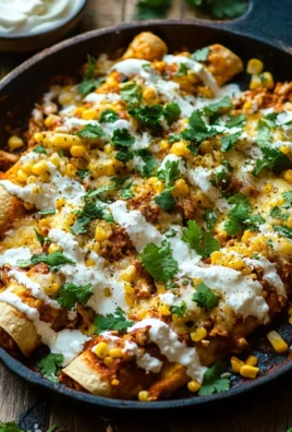 Mexican Street Corn Chicken Enchiladas