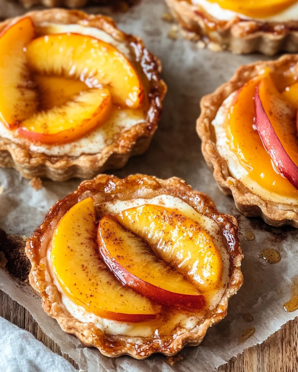 Mini Peach and Cream Cheese Tarts