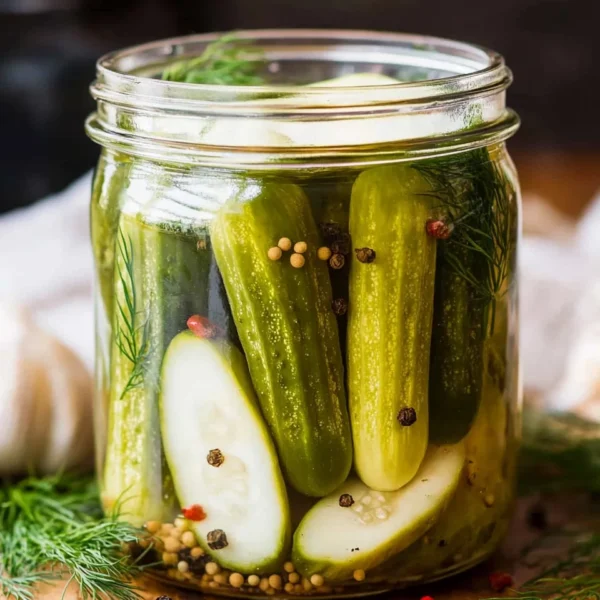 Overnight Refrigerator Dill Pickles