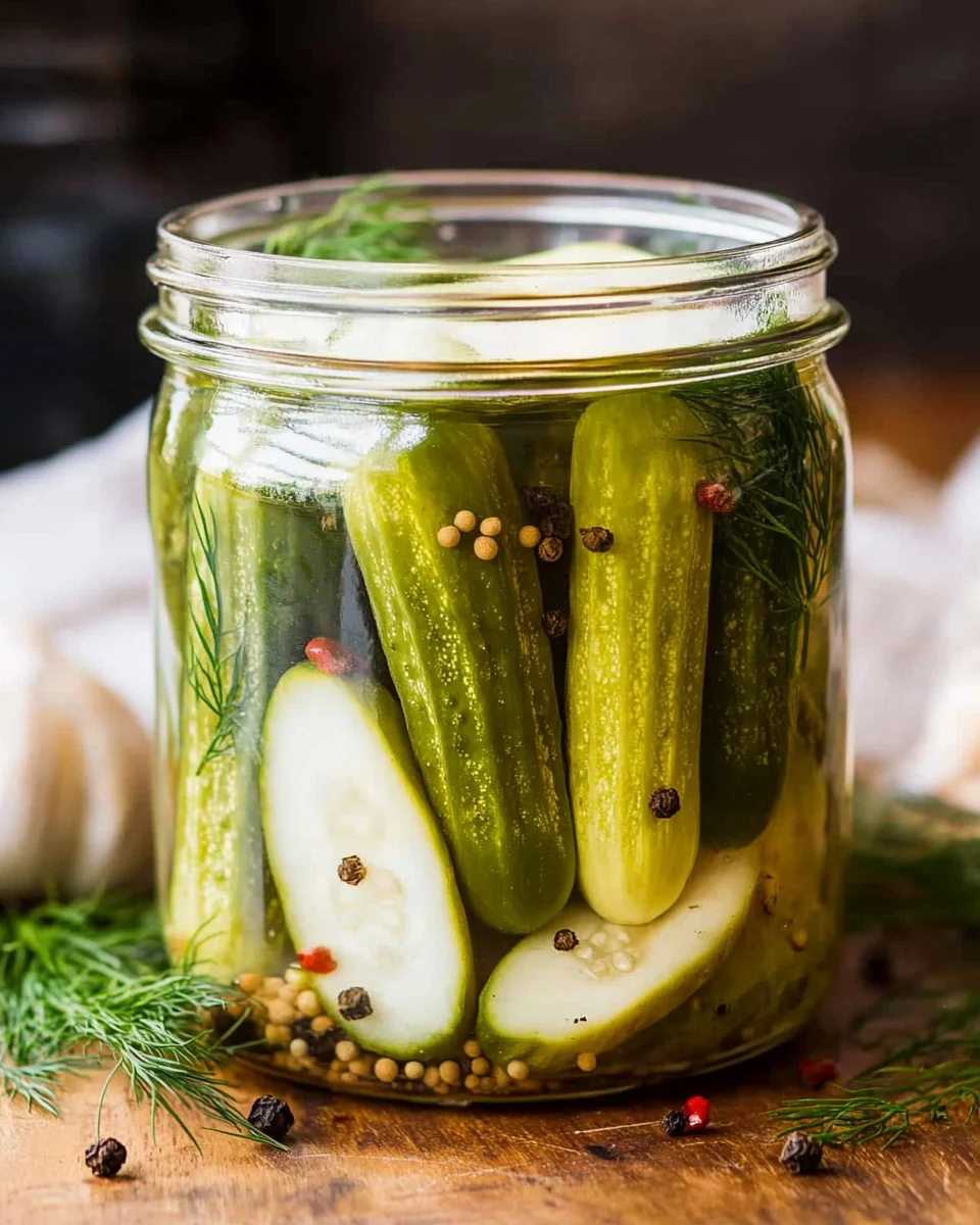 Overnight Refrigerator Dill Pickles