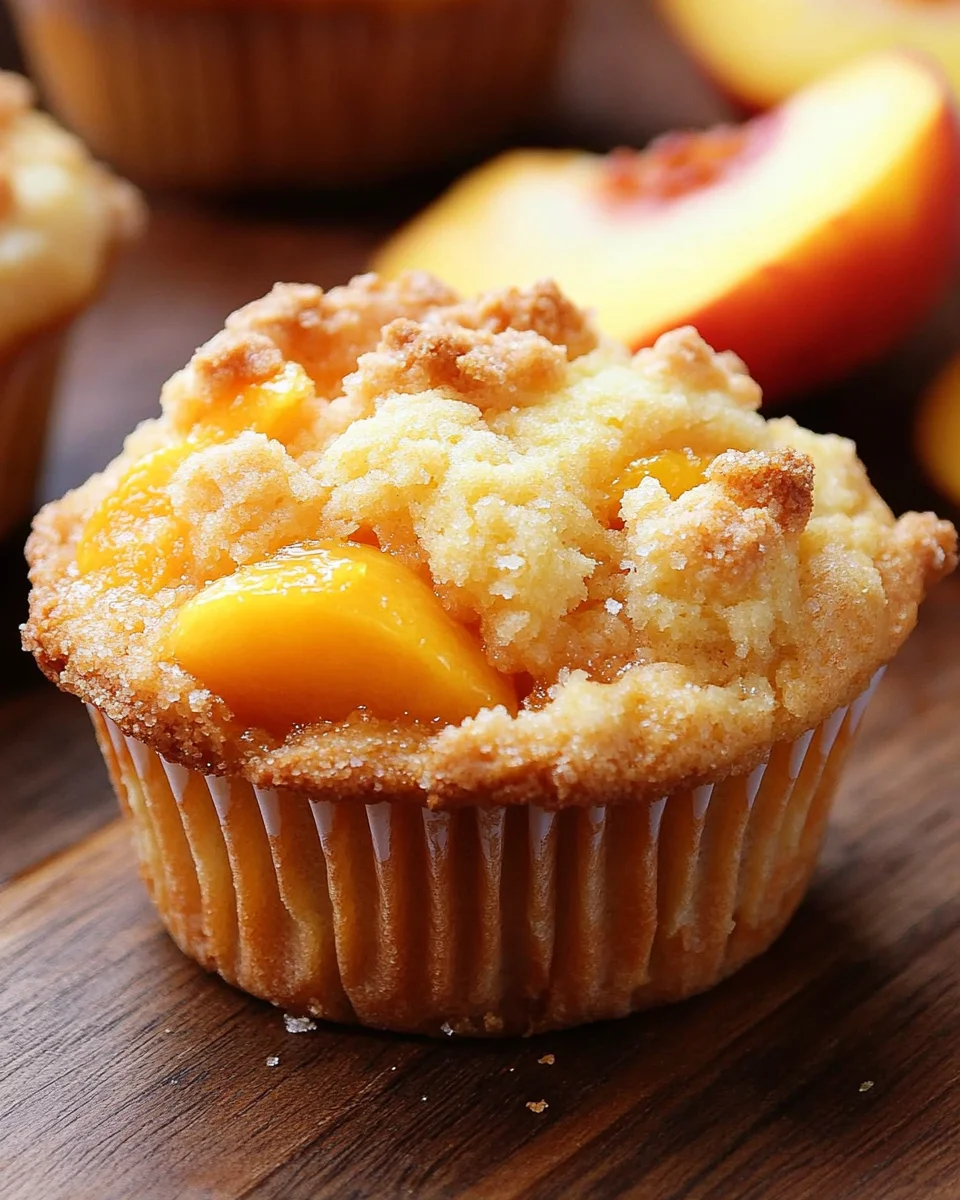 Peach Cobbler Muffins