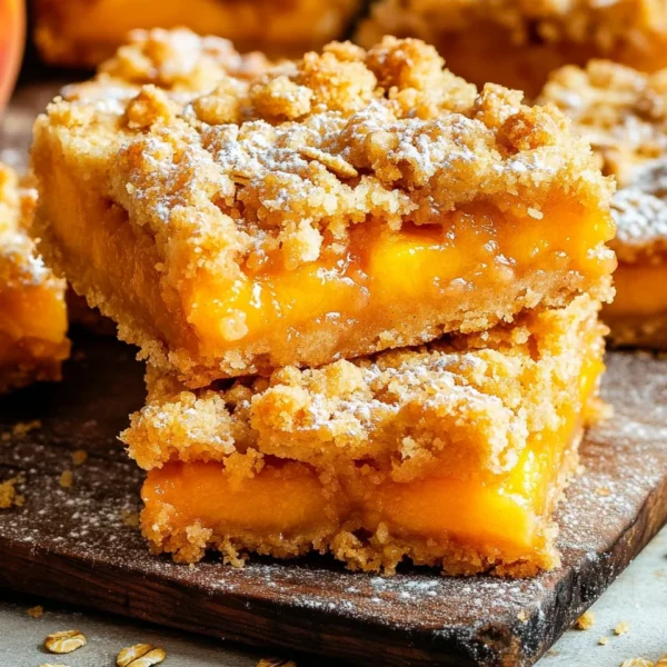 Peach Crumble Bars