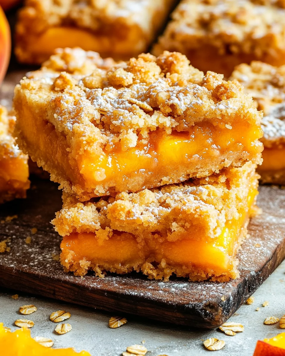 Peach Crumble Bars
