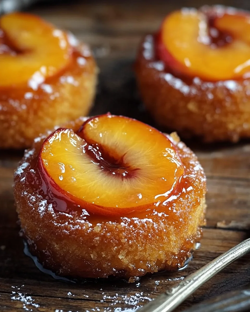 Peach Upside Down Mini Cakes