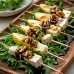 Pear & Brie Cheese Salad Skewers