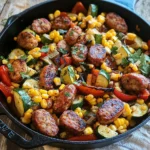 Sausage and Veggies Skillet - 30 Minute, One-Pan Meal