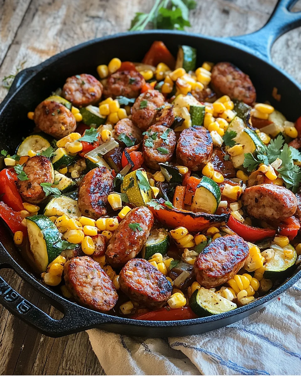 Sausage and Veggies Skillet - 30 Minute, One-Pan Meal