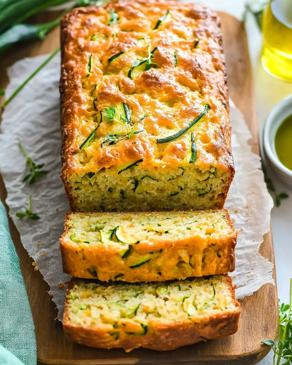 Savory Zucchini Cheddar Quick Bread