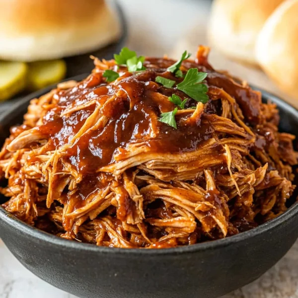 Shredded BBQ Chicken (Crock Pot Recipe)