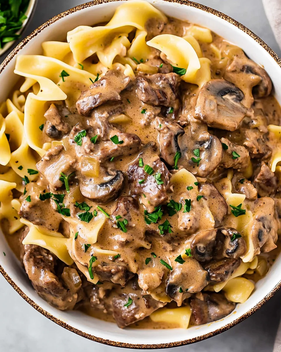 Slow Cooker Beef Stroganoff