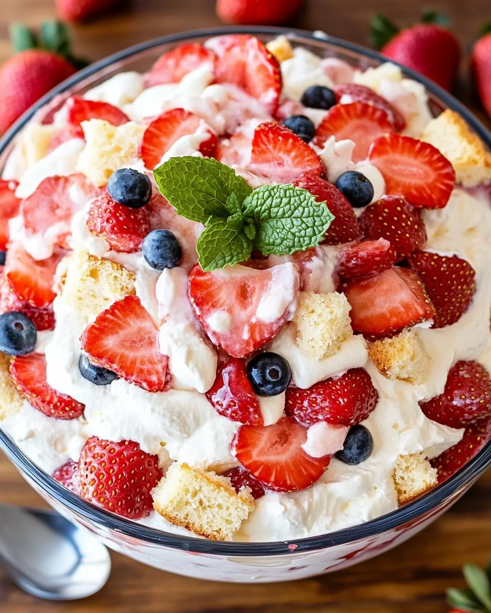 Strawberry Shortcake Fluff Salad