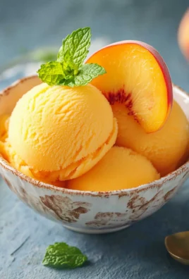 The Best Peach Sorbet Without Ice Cream Maker