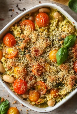 White Bean and Pesto Bake